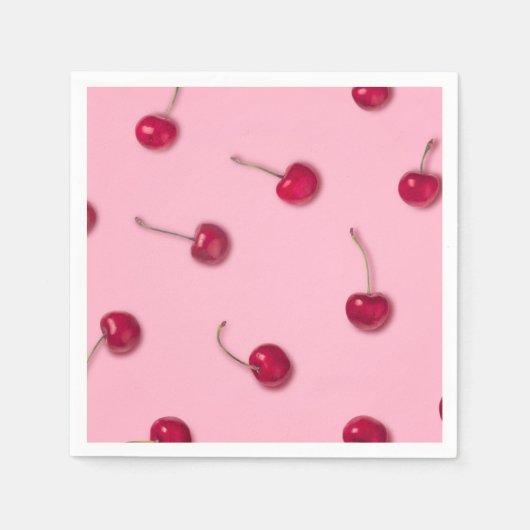 Serviette En Papier Motif cerise (Devant)