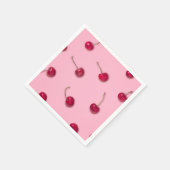 Serviette En Papier Motif cerise (Coin)