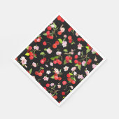 Serviette En Papier Motif Cerise 2 (Coin)