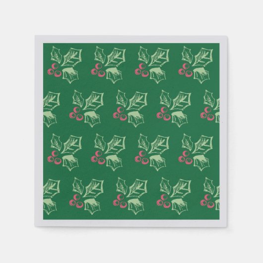 Serviette En Papier Motif Chalk Mistletoe (Devant)