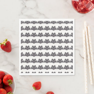 Serviette En Papier Motif Chauve-Souris Mignon Halloween Effrayant