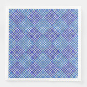 Serviette En Papier Motif Checker diagonal Bleu 02,w LGrey BG (Devant)