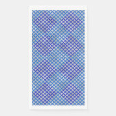 Serviette En Papier Motif Checker diagonal Bleu 02,w LGrey BG (Devant)