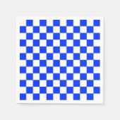 Serviette En Papier Motif chèque À damiers blanc bleu (Devant)