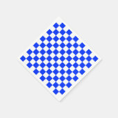 Serviette En Papier Motif chèque À damiers blanc bleu (Coin)