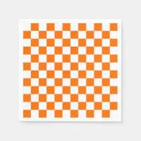 Motif chèque À damiers blanc orange