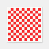 Serviette En Papier Motif chèque À damiers blanc rouge (Devant)