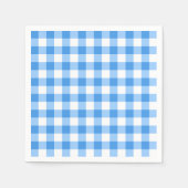 Serviette En Papier Motif chèque En vichy bleu et blanc (Devant)
