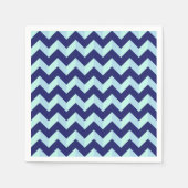 Serviette En Papier Motif Chevron Bleu (Devant)