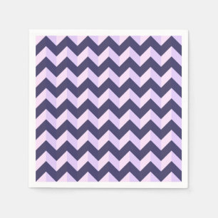 Serviette En Papier Motif Chevron Violet