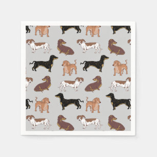 Serviette En Papier Motif chien Dachshund