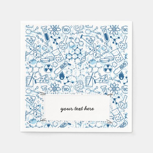 Serviette En Papier Motif chimique de l'école (Devant)