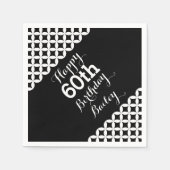 Serviette En Papier Motif circulaire 60e anniversaire serviettes en pa (Devant)