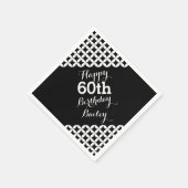 Serviette En Papier Motif circulaire 60e anniversaire serviettes en pa (Coin)