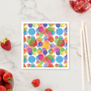 Serviette En Papier Motif circulaire coloré