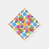 Serviette En Papier Motif circulaire coloré (Coin)