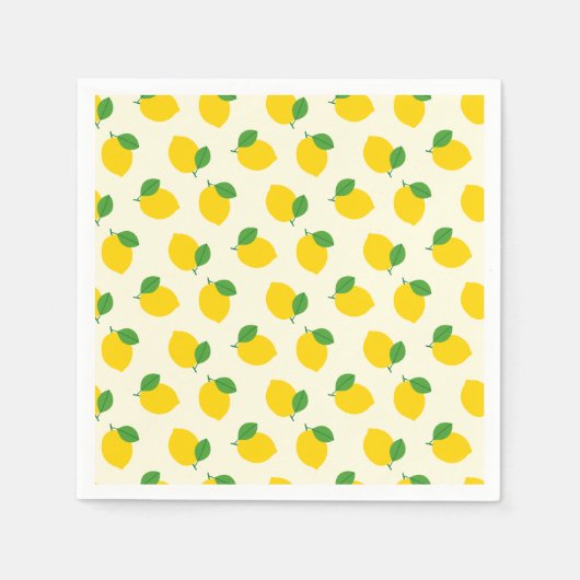 Serviette En Papier Motif citron (Devant)