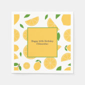 Serviette En Papier Motif citron (Devant)