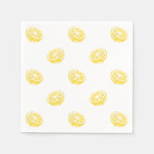 Serviette En Papier Motif citron aquarelle (Devant)