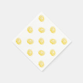 Serviette En Papier Motif citron aquarelle (Coin)