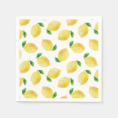 Serviette En Papier Motif citron aquarelle (Devant)