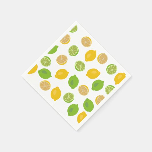 Serviette En Papier Motif citron et citron vert (Coin)