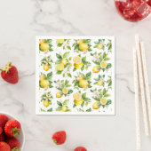 Serviette En Papier Motif citron, Fleurs de citron, Feuilles, Citrus (En situation)