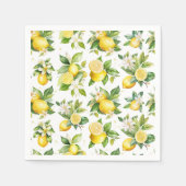 Serviette En Papier Motif citron, Fleurs de citron, Feuilles, Citrus (Devant)