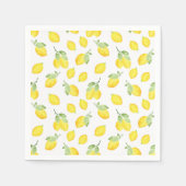 Serviette En Papier Motif citrons aquarelles (Devant)