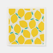 Serviette En Papier Motif citrons jaunes (Devant)