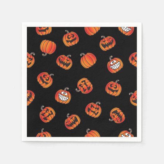Serviette En Papier motif citrouille (Devant)