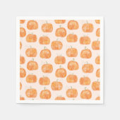 Serviette En Papier Motif citrouille aquarelle (Devant)