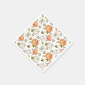 Serviette En Papier Motif Citrouille d'aquarelle d'automne (Coin)