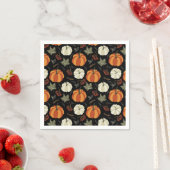 Serviette En Papier Motif Citrouille d'automne (En situation)