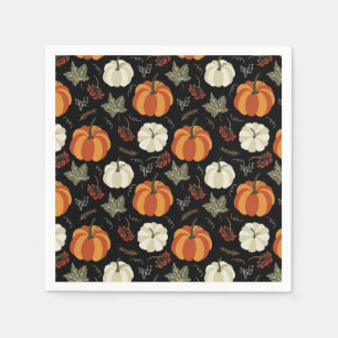 Serviette En Papier Motif Citrouille d'automne