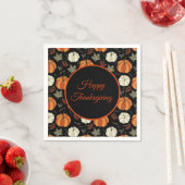 Serviette En Papier Motif Citrouille d'automne Thanksgiving (En situation)