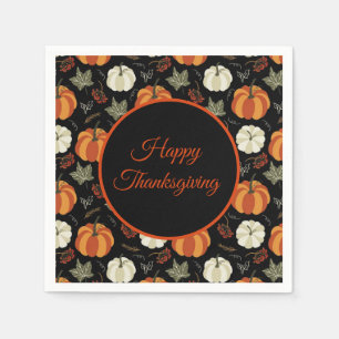 Serviette En Papier Motif Citrouille d'automne Thanksgiving