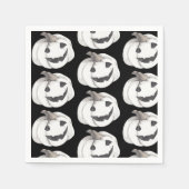Serviette En Papier Motif Citrouille éffrayant | Bonne Halloween (Devant)
