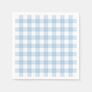 Serviette En Papier Motif classique bleu clair et blanc