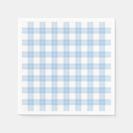 Serviette En Papier Motif classique bleu clair et blanc (Devant)