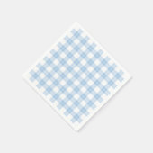 Serviette En Papier Motif classique bleu clair et blanc (Coin)