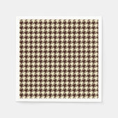 Serviette En Papier Motif classique Brown ivoire Pepita Houndstooth (Devant)