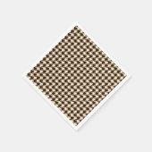 Serviette En Papier Motif classique Brown ivoire Pepita Houndstooth (Coin)