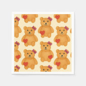 Serviette En Papier Motif classique d'ours en peluche (Devant)