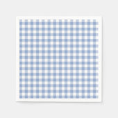 Serviette En Papier Motif classique En vichy bleu coché (Devant)