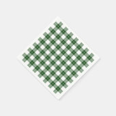 Serviette En Papier Motif classique vert et blanc (Coin)