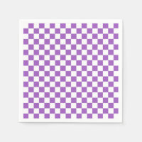 Motif classique violet et blanc À damiers