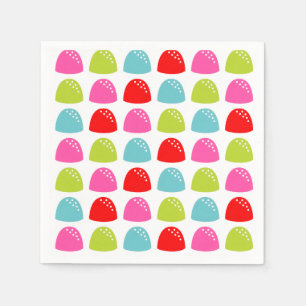 Serviette En Papier Motif Coloré de Gomme en Forme de Goutte - Design 