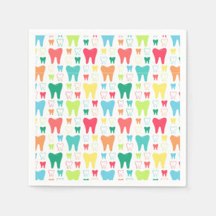 Serviette En Papier Motif coloré des dents