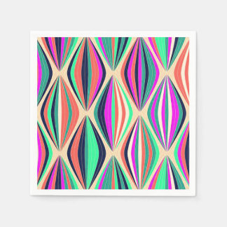Serviette En Papier motif coloré moderne des années 1960